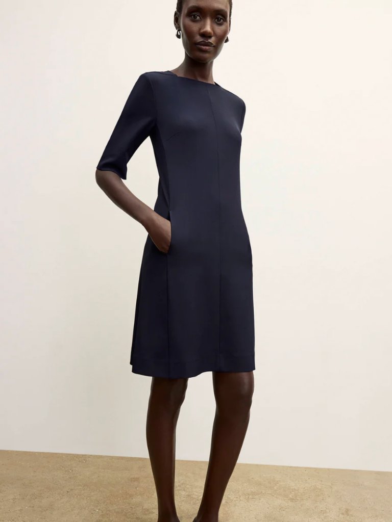M.M.Lafleur The Emily Dress Size 8 Dark Navy